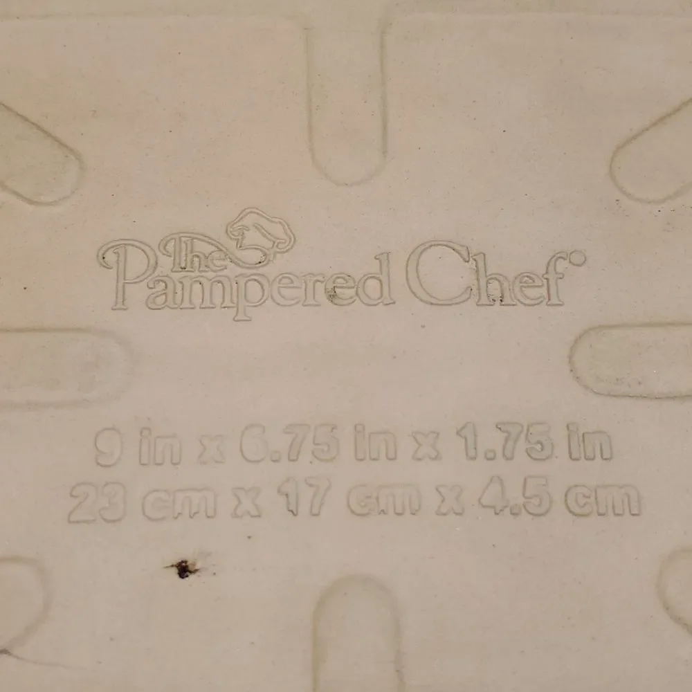 Pampered Chef Small Ridge Baker Stoneware #1